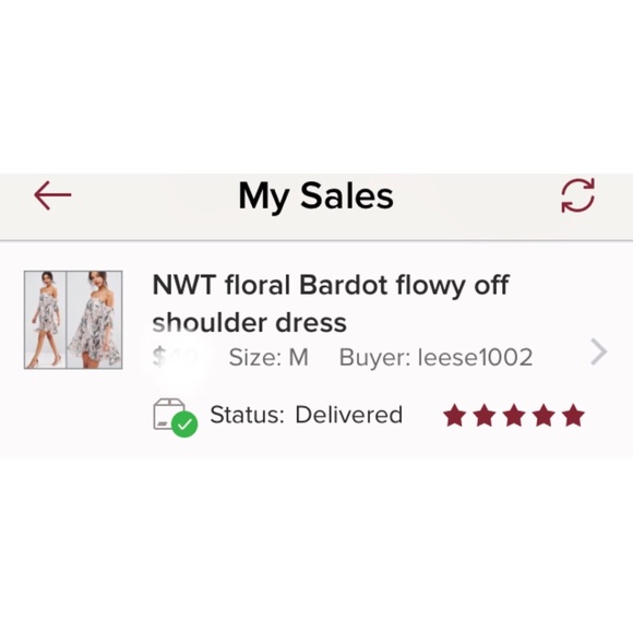 1 LEFT! NWT floral Bardot flowy off shoulder dress - Picture 3 of 3